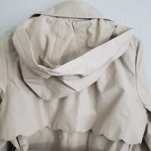 Kate Spade Scalloped Edge Belted Trench Coat - Picture 13 of 15